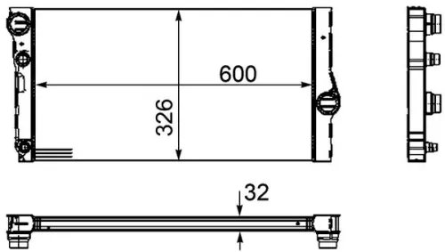 MAHLE Radiator, engine cooling (CR1147000P)