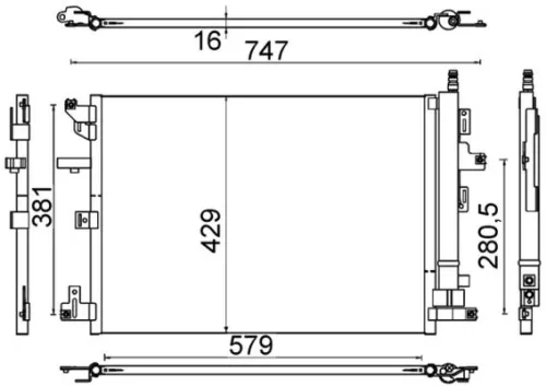 MAHLE Condenser, air conditioning (AC635000S)