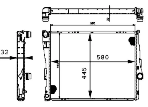MAHLE Radiator, engine cooling (CR458000P)