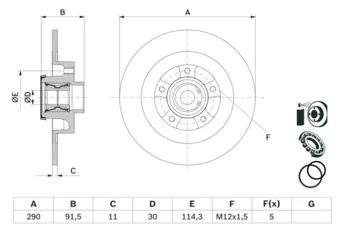 BOSCH Brake Disc (0986479F42)