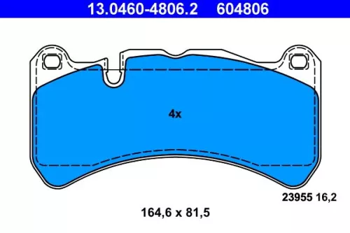 ATE Brake Pad Set, disc brake (13.0460-4806.2)