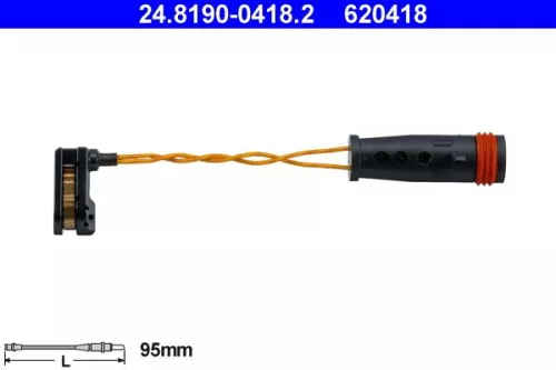 Warning Contact, brake pad wear