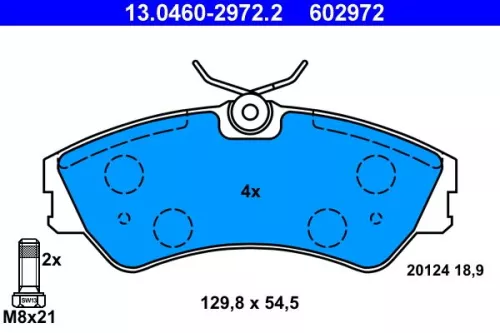ATE Brake Pad Set, disc brake (13.0460-2972.2)