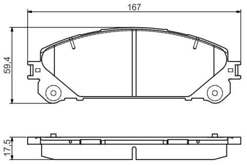 BOSCH Brake Pad Set, disc brake (0986495169)