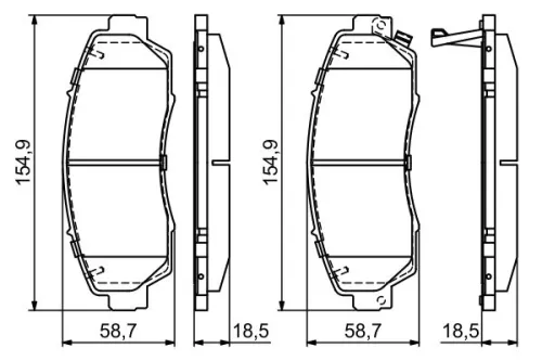 BOSCH Brake Pad Set, disc brake (0986494685)