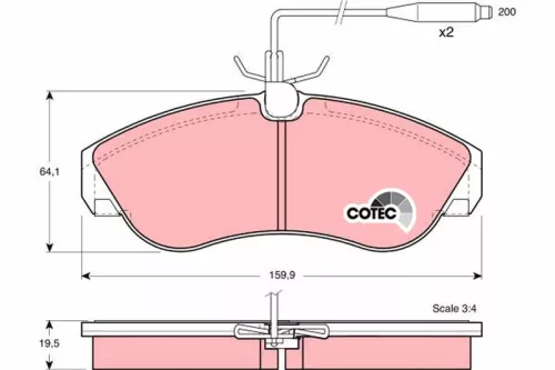 TRW Brake Pad Set, disc brake (GDB1106)