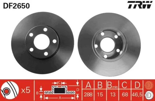 TRW Brake Disc (DF2650)