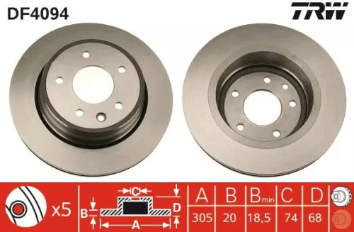 TRW Brake Disc (DF4094)