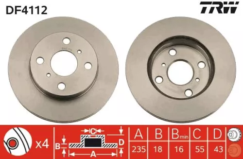 TRW Brake Disc (DF4112)