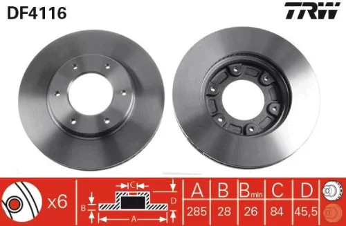 TRW Brake Disc (DF4116)