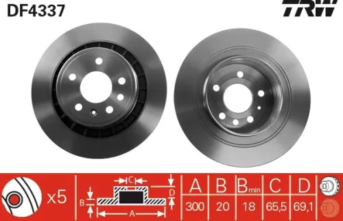 TRW Brake Disc (DF4337)