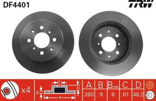 TRW Brake Disc (DF4401)