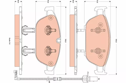 TRW Brake Pad Set, disc brake (GDB1883)