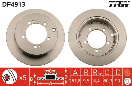 TRW Brake Disc (DF4913)