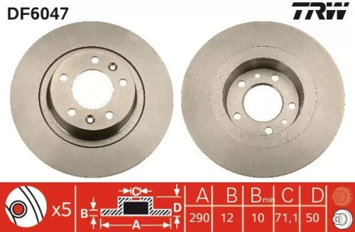 TRW Brake Disc (DF6047)