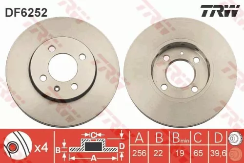 TRW Brake Disc (DF6252)