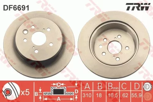 TRW Brake Disc (DF6691)