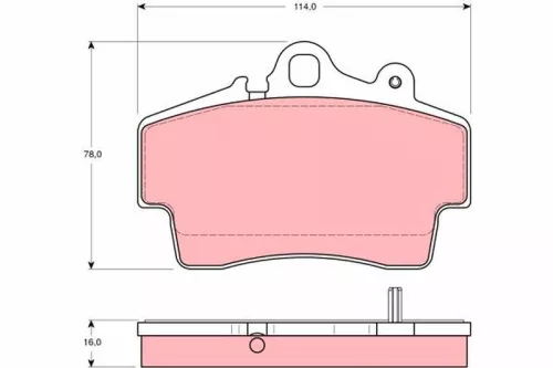 TRW Brake Pad Set, disc brake (GDB1394)