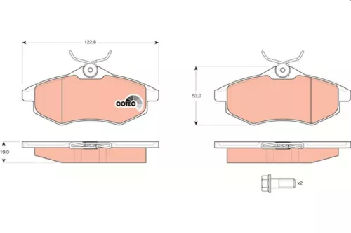 TRW Brake Pad Set, disc brake (GDB1495)