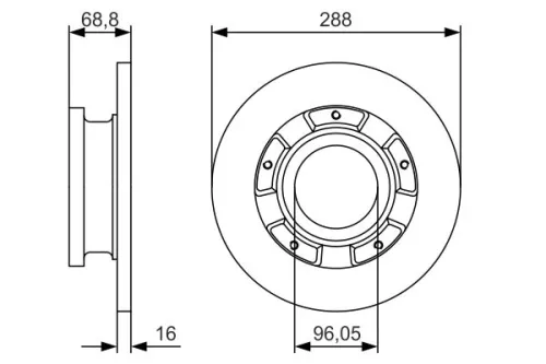 BOSCH Brake Disc (0986479A50)