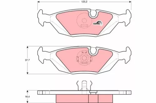 TRW Brake Pad Set, disc brake (GDB299)