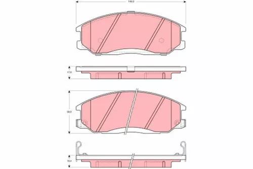 TRW Brake Pad Set, disc brake (GDB3257)