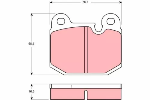 TRW Brake Pad Set, disc brake (GDB654)