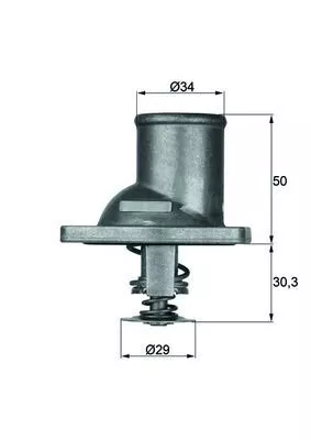 MAHLE Thermostat, coolant (TI192)
