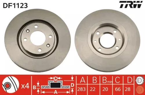 TRW Brake Disc (DF1123)