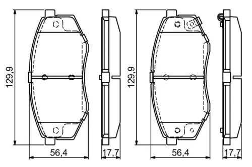 BOSCH Brake Pad Set, disc brake (0986494692)