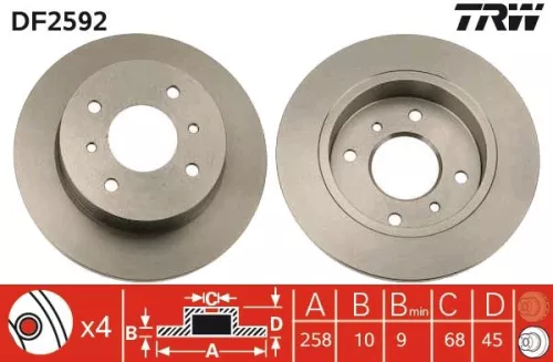 TRW Brake Disc (DF2592)