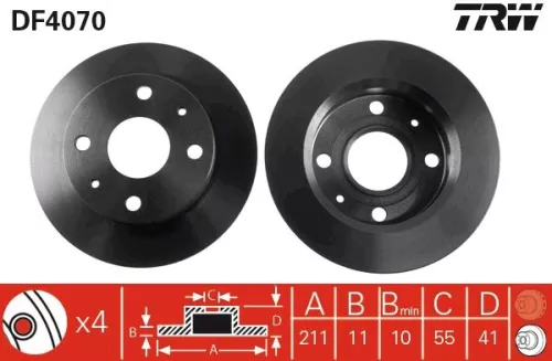 TRW Brake Disc (DF4070)