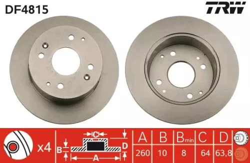 TRW Brake Disc (DF4815)