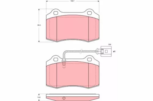 TRW Brake Pad Set, disc brake (GDB1644)