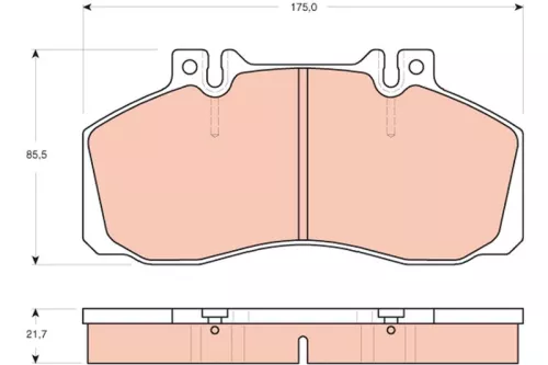 TRW Brake Pad Set, disc brake (GDB1695)