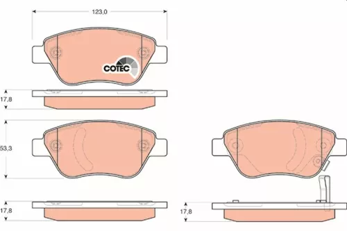 TRW Brake Pad Set, disc brake (GDB1700)