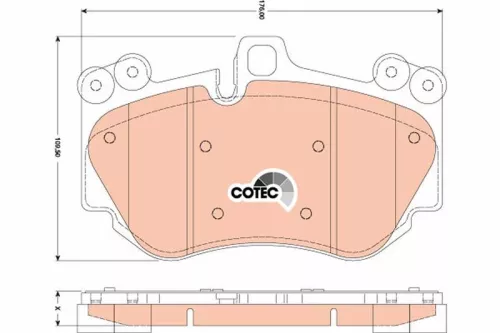 TRW Brake Pad Set, disc brake (GDB1764)
