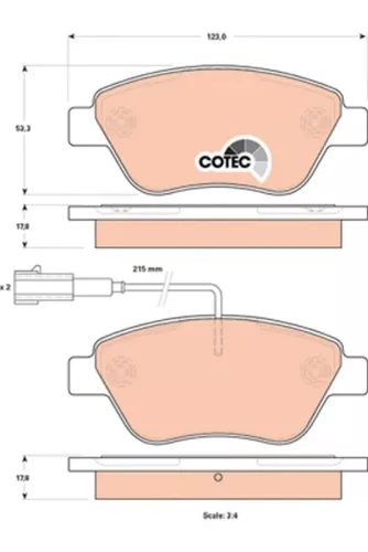 TRW Brake Pad Set, disc brake (GDB1842)