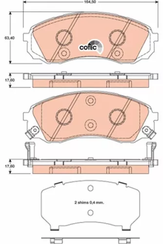TRW Brake Pad Set, disc brake (GDB3448)