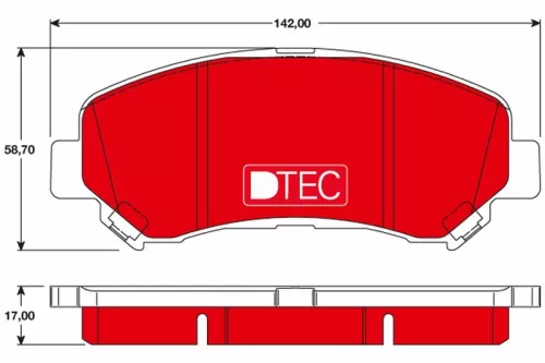 TRW Brake Pad Set, disc brake (GDB3467DTE)