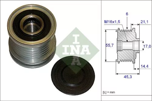 Schaeffler INA Alternator Freewheel Clutch (535003610)