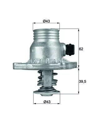 MAHLE Thermostat, coolant (TM11105)