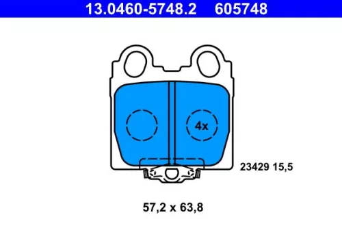 ATE Brake Pad Set, disc brake (13.0460-5748.2)