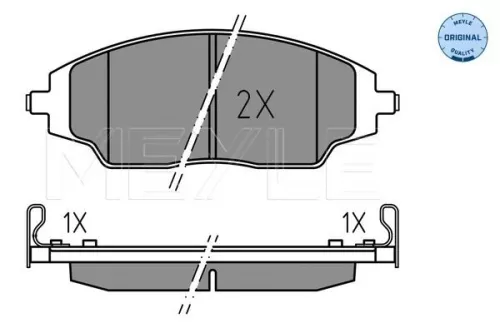 MEYLE Brake Pad Set, disc brake (0252572218)