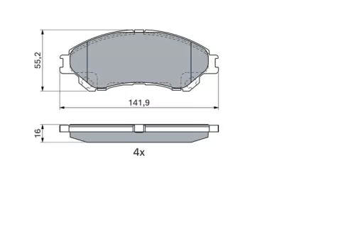 BOSCH Brake Pad Set, disc brake (0986494936)