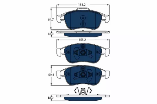 TRW Brake Pad Set, disc brake (GDB1789BTE)