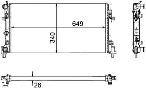 MAHLE Radiator, engine cooling (CR1096000P)