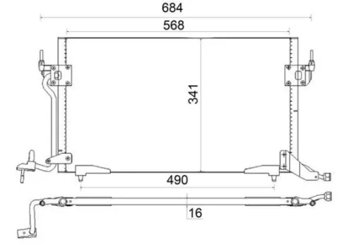 MAHLE Condenser, air conditioning (AC182001S)