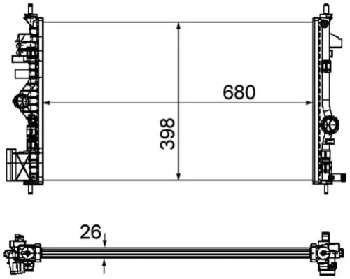 MAHLE Radiator, engine cooling (CR1102000P)