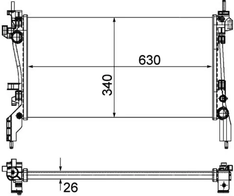 MAHLE Radiator, engine cooling (CR1122000P)